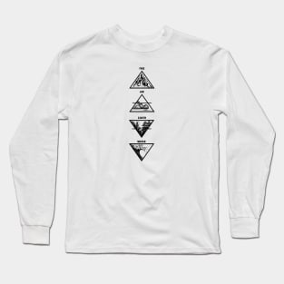 Fire, Earth, Air and Water elements Long Sleeve T-Shirt